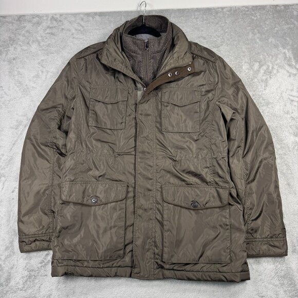 Johnston & Murphy Mens M Jacket Field Business Coat Brown w/ Removable Liner - Picture 1 of 13